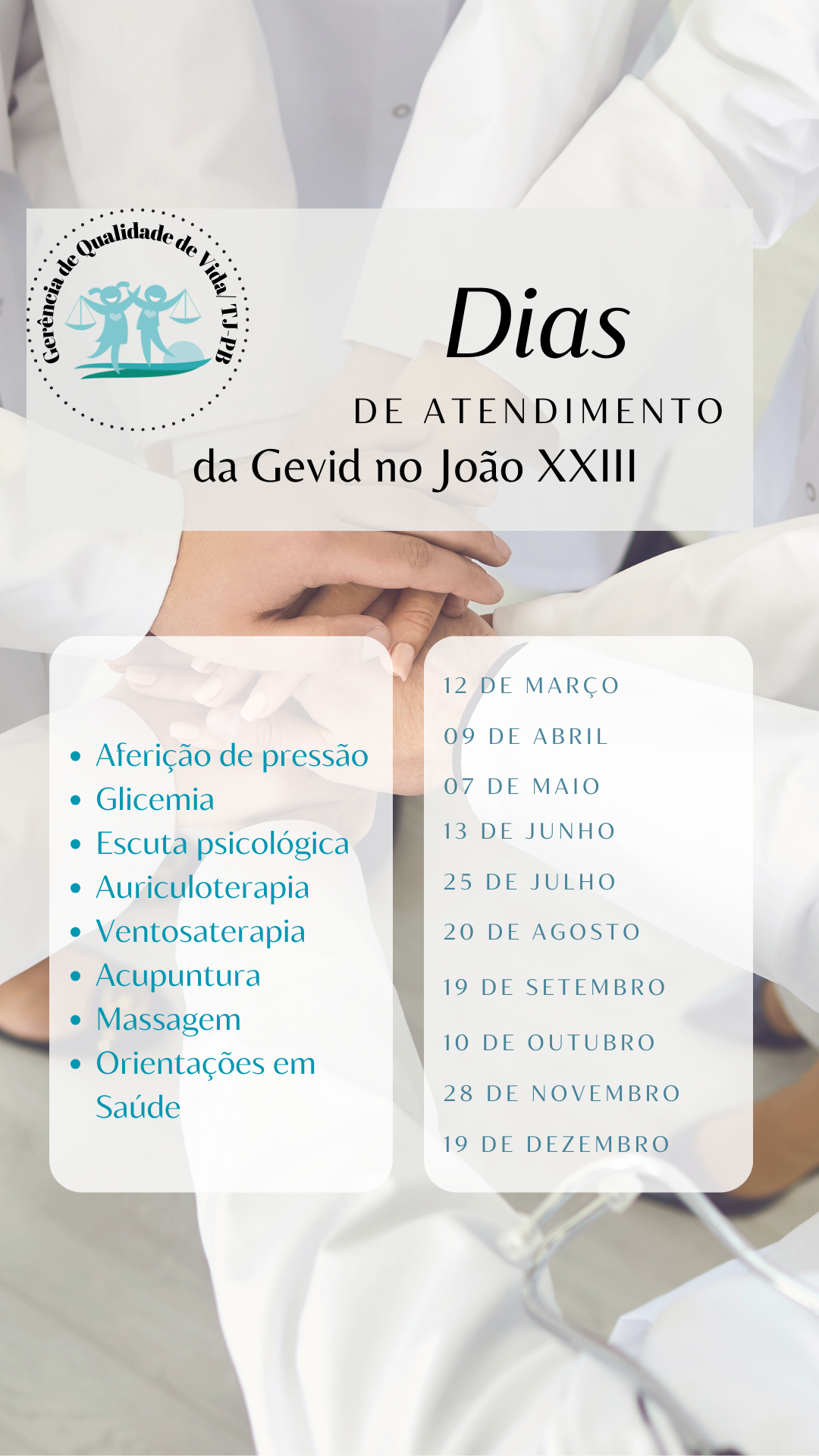 dias de atendimento da gevid no joão xxiii