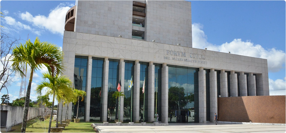 Foto do Prédio do Fórum Cível – Biblioteca  Desembargador Osias Nacre Gomes