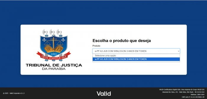 Escolha produto