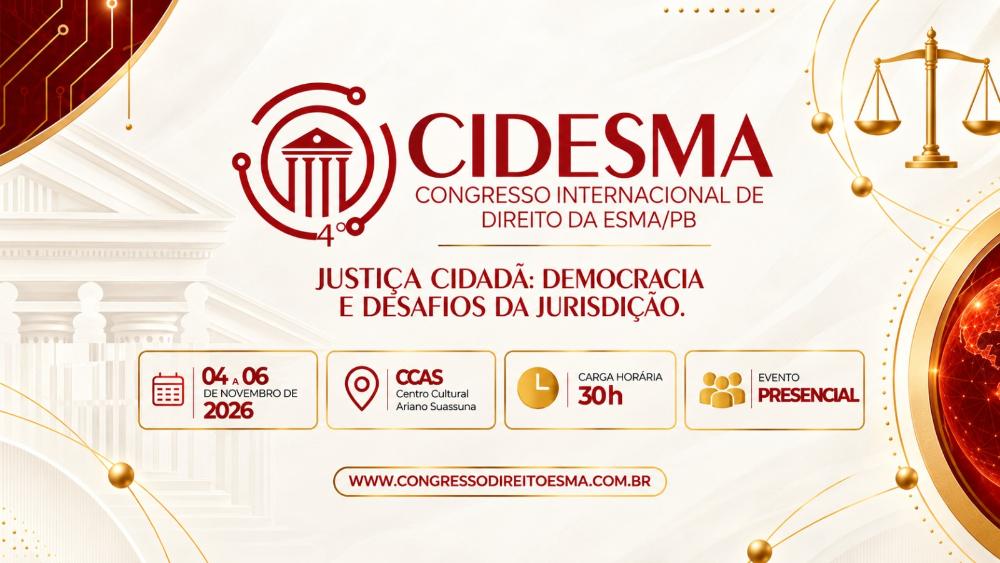 IV Cidesma debate democracia e desafios da jurisdição em novembro; inscrições estão abertas