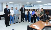 Desembargador Fred Coutinho em visita ao Fórum de Santa Luzia