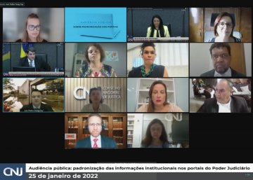 Captura de tela da Audiência Publica do CNJ