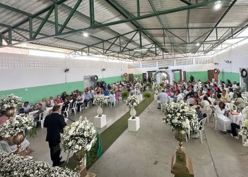 Cerimônia no Clube Municipal Gilberto Valério
