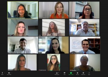 Captura de tela da reunião da Comissão de Destinacão de Imoveis Não Utilizados do TJPB