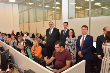 Presidente do TJPB e representante do CNJ acompanham a implementação do SEEU na Paraíba / Fotos: Ednaldo Araújo / TJPB