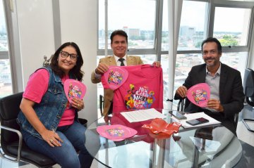 Presidente do TJPB e magistrados recebem camisas da Campanha ‘Meu corpo não é sua folia’ / Fotos: Ednaldo Araújo