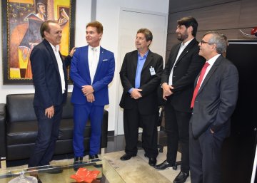 Presidente do TJPB recebe visita do novo dirigente da Câmara Municipal de João Pessoa, João Corujinha / Fotos: Ednaldo Araújo