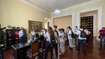 Visita de estudantes na manhã desta sexta-feira (28)