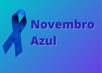 Laço azul simbolizando a campanha contra câncer de próstata