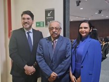 Foto: Juízes Natan Figueredo e Ascione Alencar com o Ministro do STJ Og Fernandes, que é o diretor geral da ENFAM