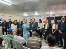 Desembargadora Fátima Bezerra na ação do Registro Civil